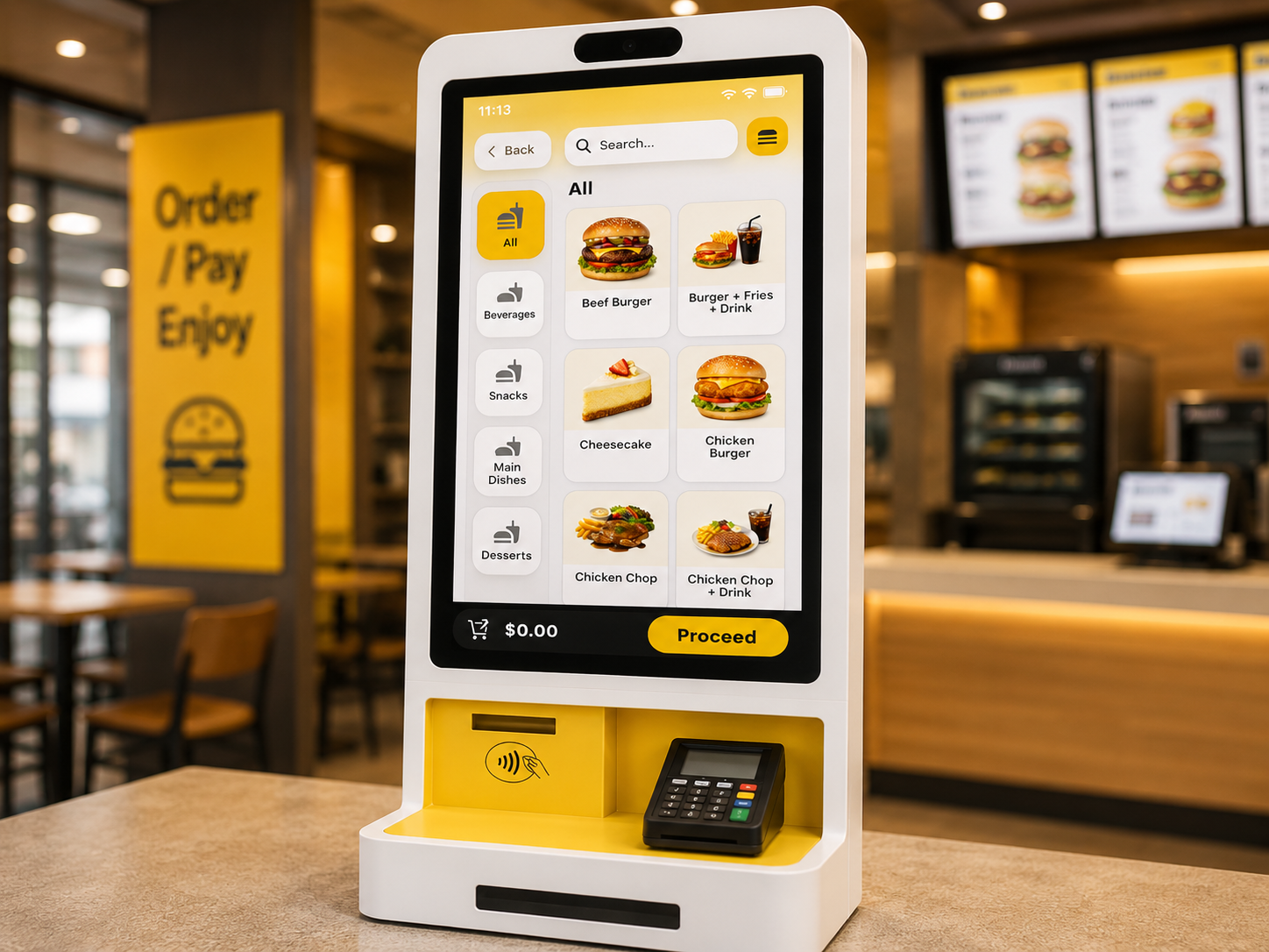 POS2U Kiosk F&B Screen 2